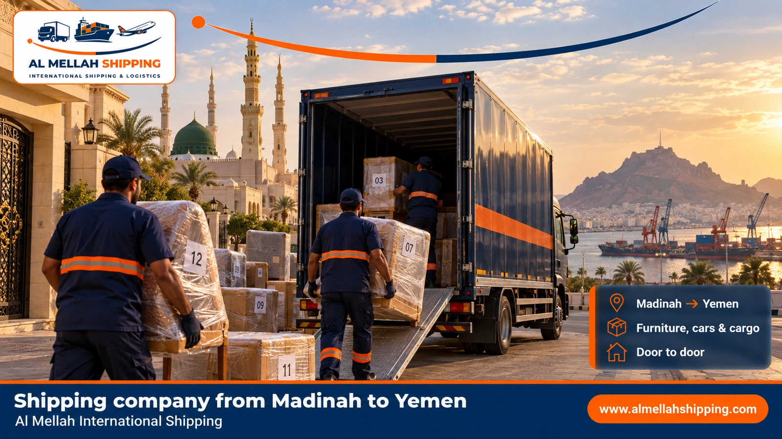Shipping company from Madinah to Yemen — Al Mellah International Shipping