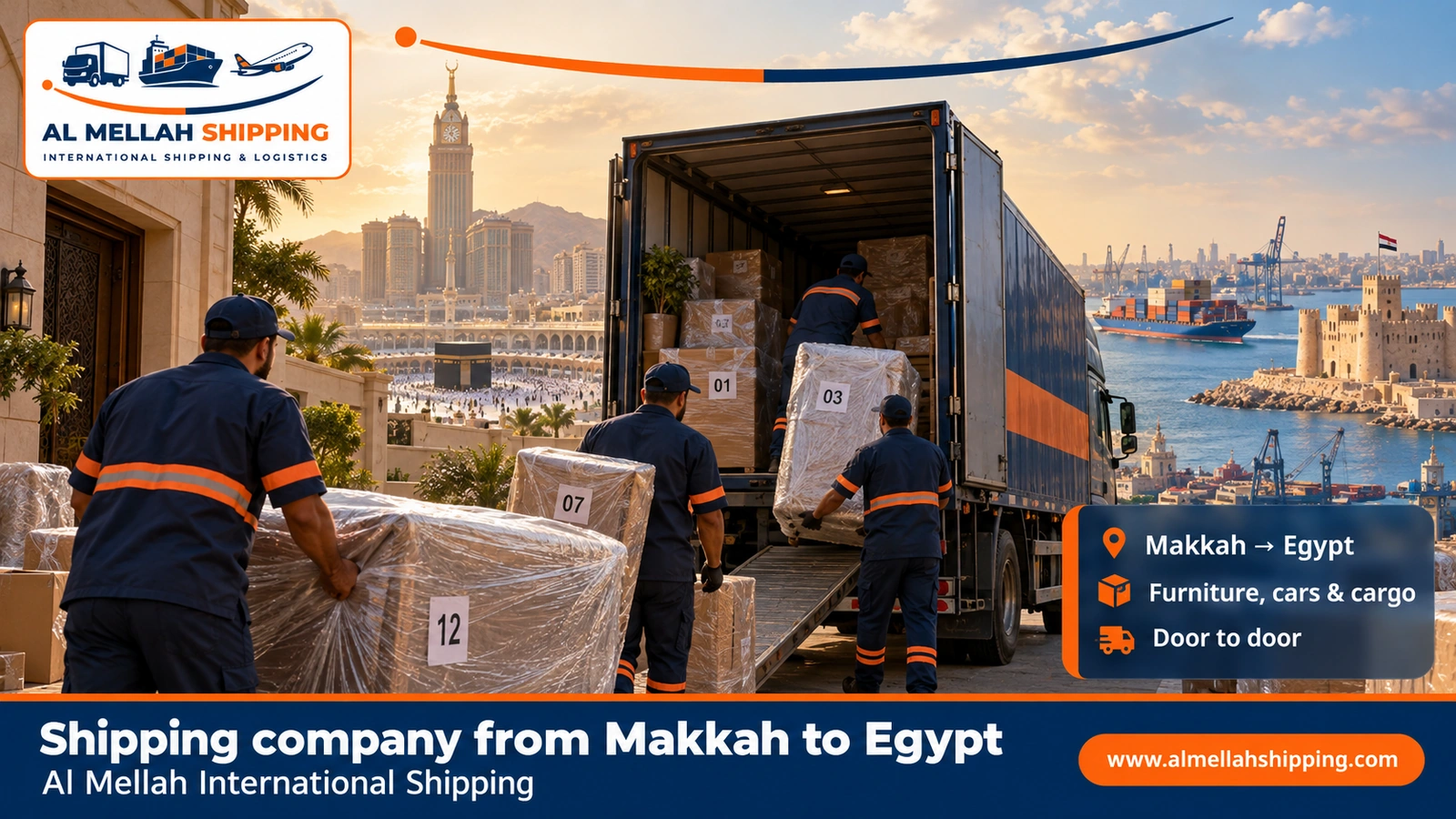 Shipping company from Makkah to Egypt — Al Mellah International Shipping