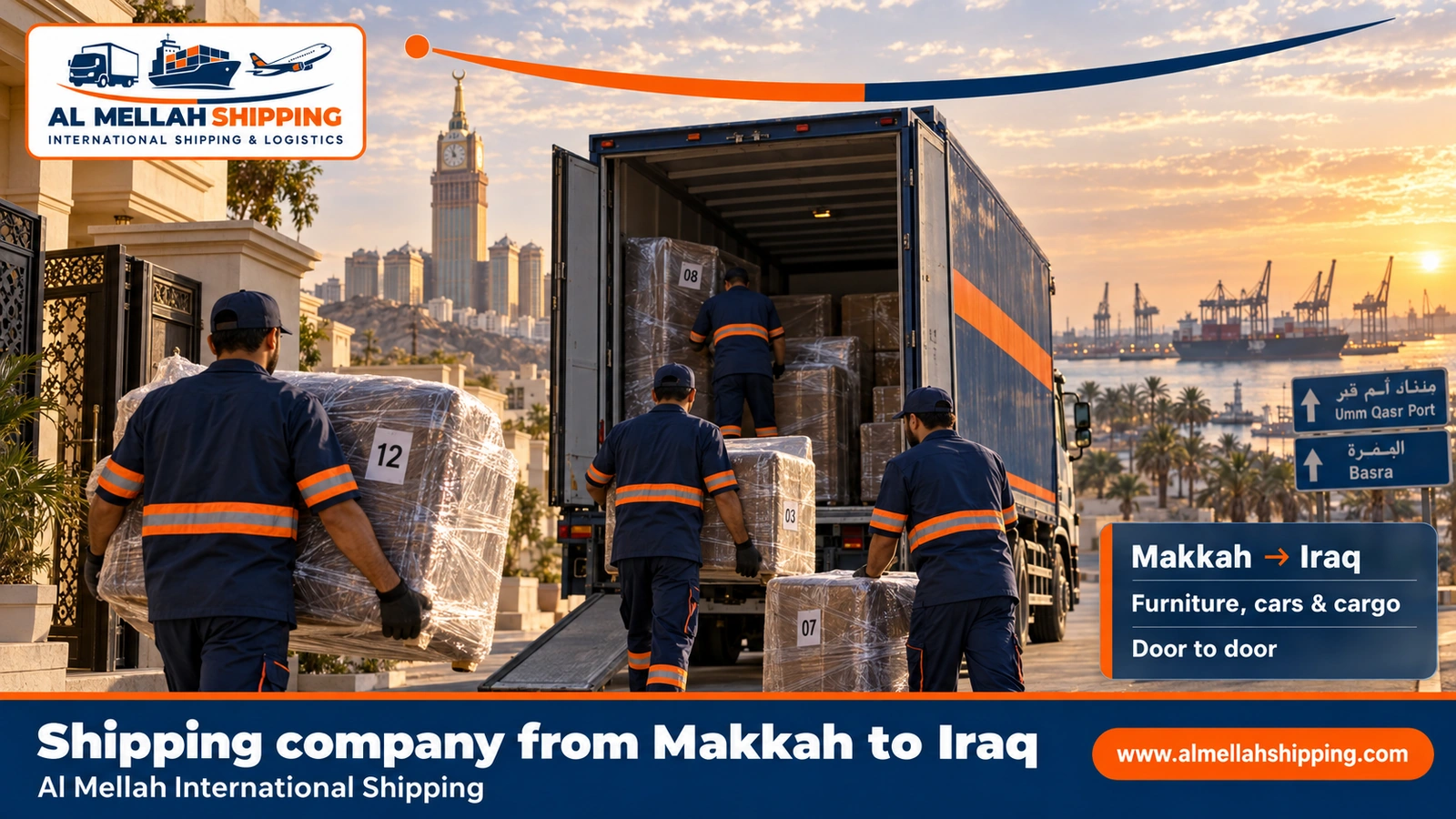 Shipping company from Makkah to Iraq — Al Mellah International Shipping