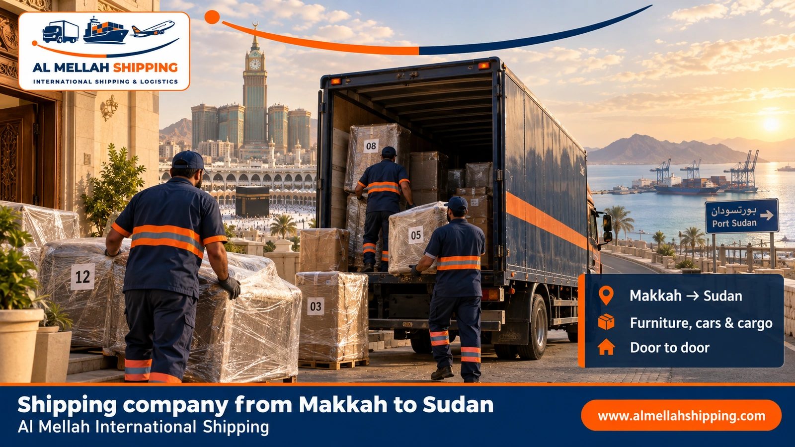 Shipping company from Makkah to Sudan — Al Mellah International Shipping