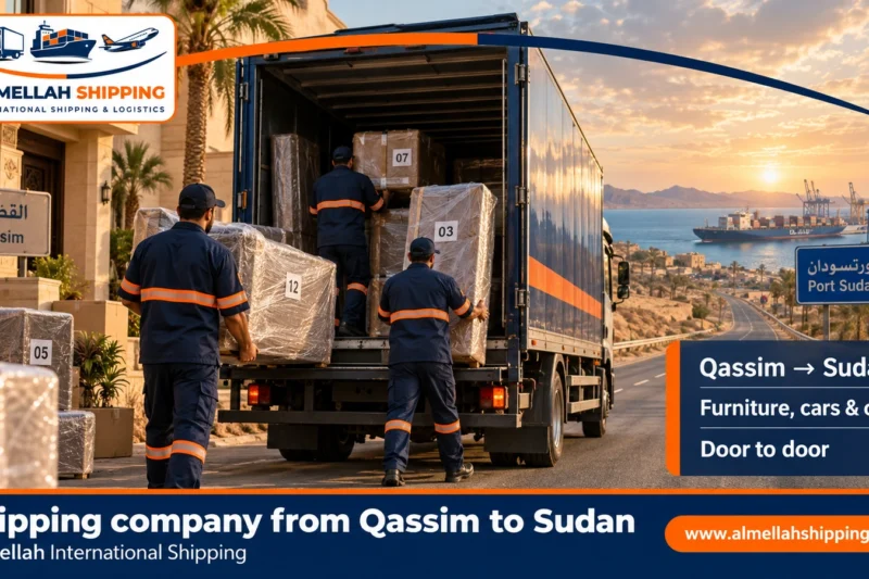 Shipping company from Qassim to Sudan — Al Mellah International Shipping