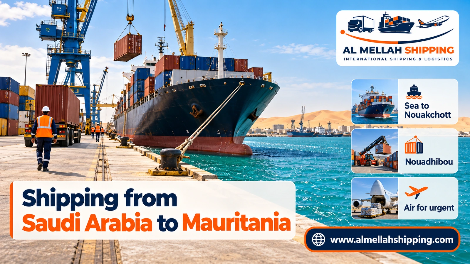 Shipping from Saudi Arabia to Mauritania